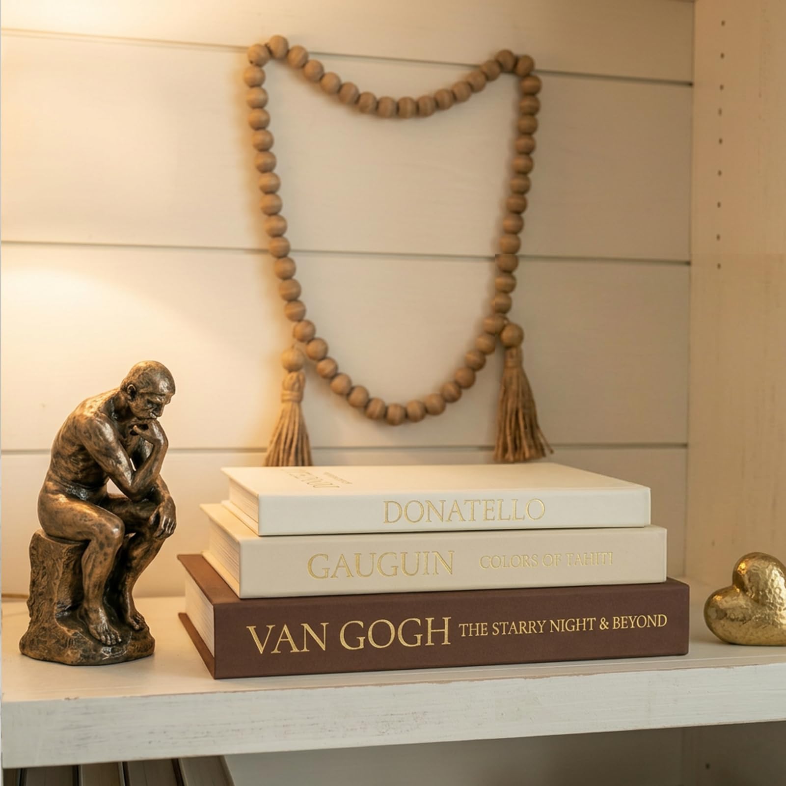 Fveuc Linen Faux Book Box Set of 3, Decorative Books for Shelves, Fake Books for Decoration with Secret Compartment, Modern Aesthetic Table Decor, Linen Covered Hollow Book Box (Brown-Beige-White) - 5