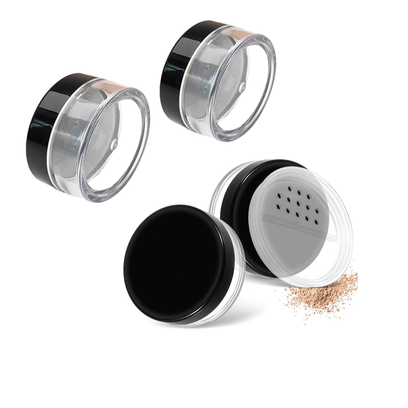 embroidery 4PCS Powder Box with Puff for Women, Powder Puff Box, Portable Powder Container for Travel and Daily Makeup, Compact Powder Puff Box-picture-25