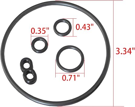 7238468 Water Softener High Flow Standard Valve Rotor and Seal Kit Replacement for Solved Leak Only Applicable to Valves with 5 Fixed Cover Screws M20 M27 M34 MSD20F MSD27B MSD34C and MCWF