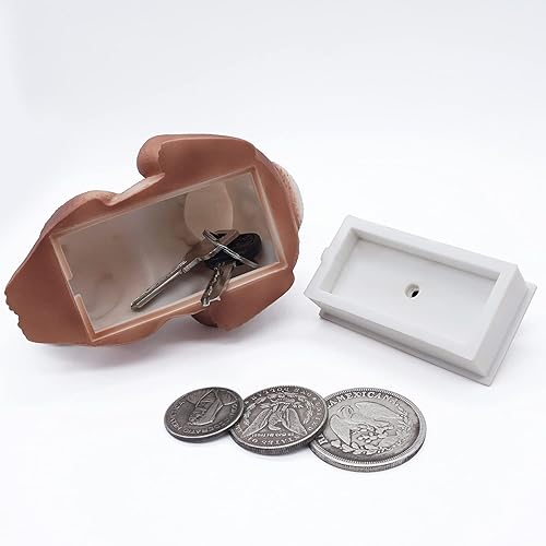 Miniatura 4 de Llavero de repuesto con forma de ardilla, decoración de jardín, soporte seguro para patio al aire libre, diseño de gran tamaño (4 x 5.2 x 3.4