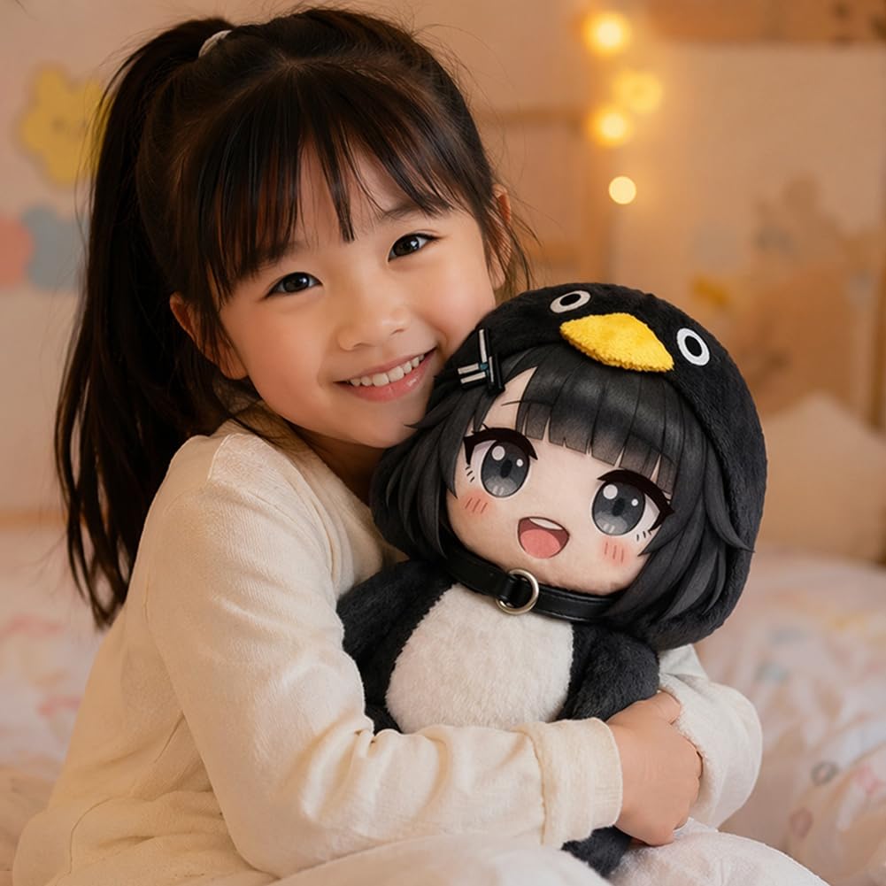 Générique Peluche gugugaga Pingouin, Doudou Gugu Gaga, Peluche Goo Goo Gaga Douce et Mignonne, Poupée Pingouin Meme Lavable et Élégante, Cadeau pour Fans (A-sans Son 40cm)