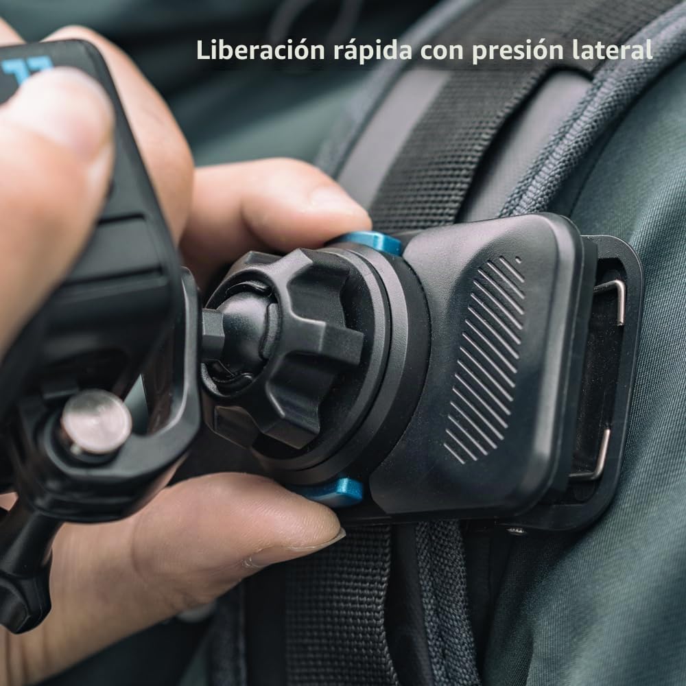 Soporte magnético de liberación rápida para Mochila GoPro, rotación de 360°, Soporte de Clip rápido Compatible con GoPro Hero 13,12, 11, 9, 8, 7, 6, 5, dji Action 5 Pro/4/3 y más