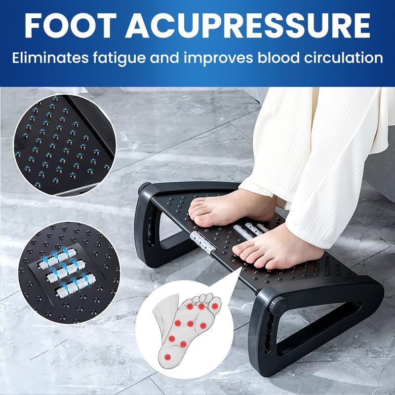Acupressure points and roller for Zibuyu® Foot Rest of Office Chair, Adjustable Ergonomic Footrest with 6 Mode, Anti Slip Base - With Table/Sofa for Work and Home under Office for Office. Acupressure points and roller for Zibuyu® Foot Rest of Office Chair, Adjustable Ergonomic Footrest with 6 Mode, Anti Slip Base - With Table/Sofa for Work and Home under Office for Office.