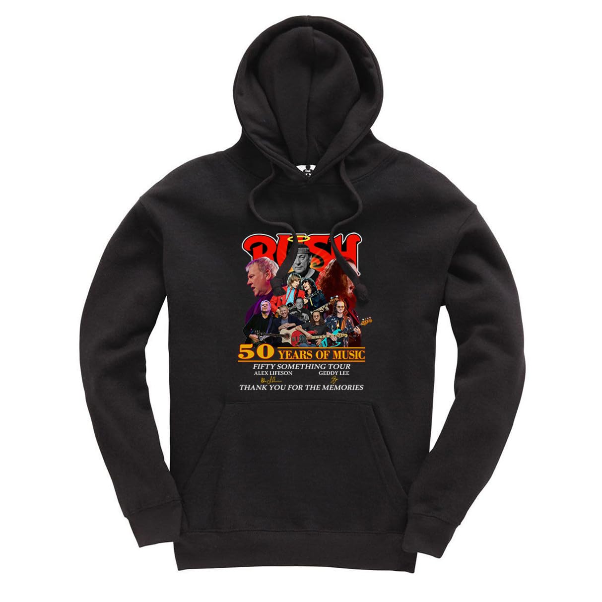New Spirit Original Rush fifty something 50 years iconic alex rock geedy pop punk icons cool Jumper Unisex Funny Adults Hoodie Jumper Black
