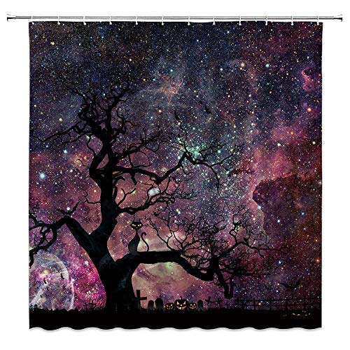 Jingjiji - Cortina de ducha para cuatro estaciones, diseño retro con flores, paisaje, decoración de baño, tela de poliéster impermeable con gancho de 178 x 178 cm thumbnail