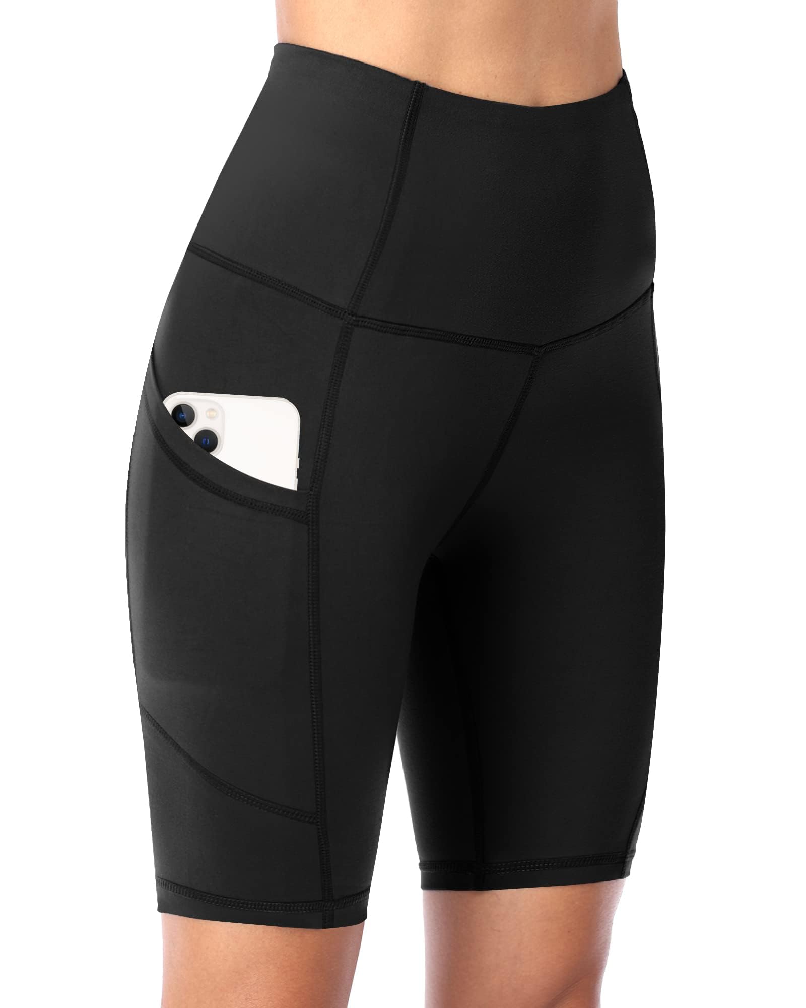DDOBB Laufhose Damen Kurz mit Taschen Shorts Damen High Waist Blickdicht Radlerhose Sporthose Damen Kurz Leggings für Gym Fitness Outdoor Sommer