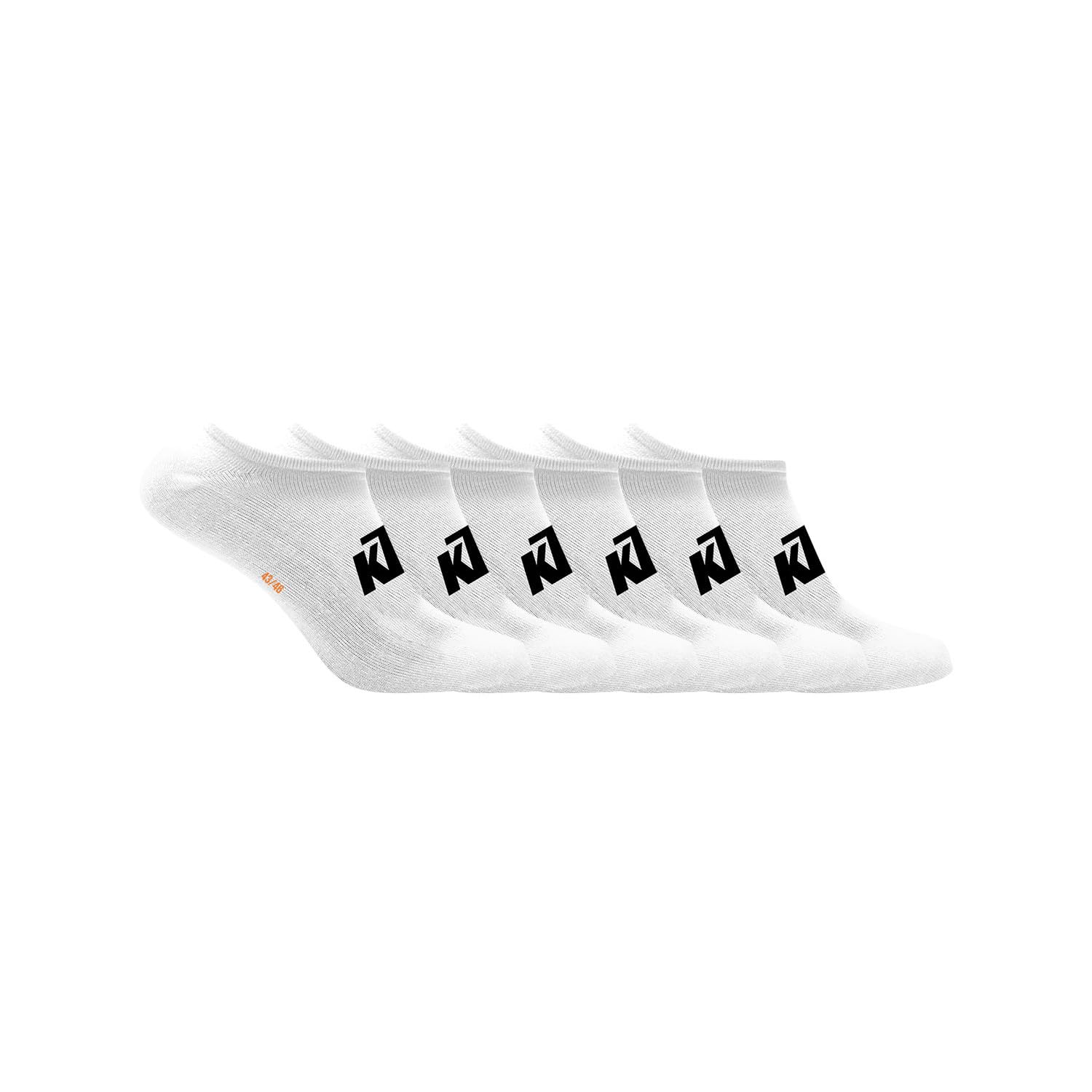 KTM Men's Low Socks Ktm/1/Tcx6, Pack 6X FR1 White, 43-46 Taille Courte