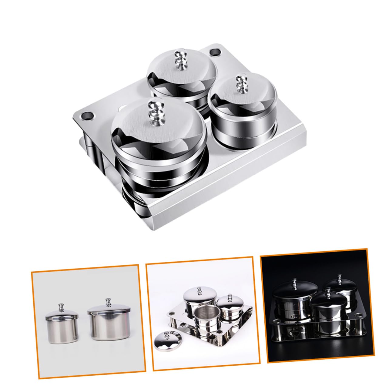 Stainless Steel Manicure Cup Multi Function Monomer Dish for Nail Liquid Mixing and Powder Storage Professional Nail Art Accessory with Stable Base
