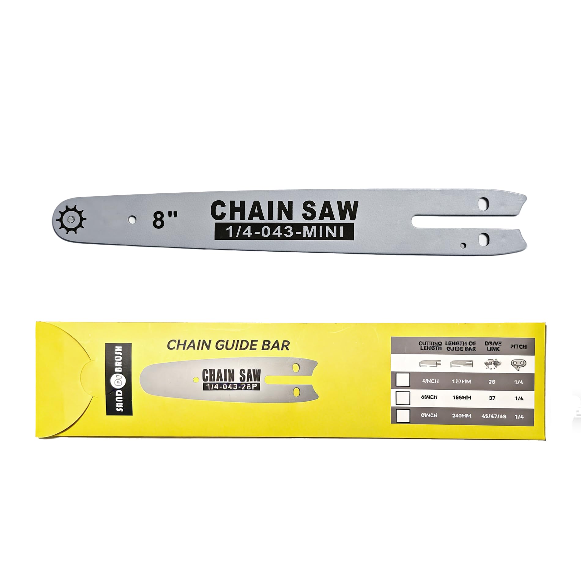 Chainsaw Chain Guide Plate is Suitable for the Chain of 8 Inches, Mini Handload Chainsaw Length of Guide Plate 24 cm, Woodworking Trimming Garden Chainsaw Chain Guide