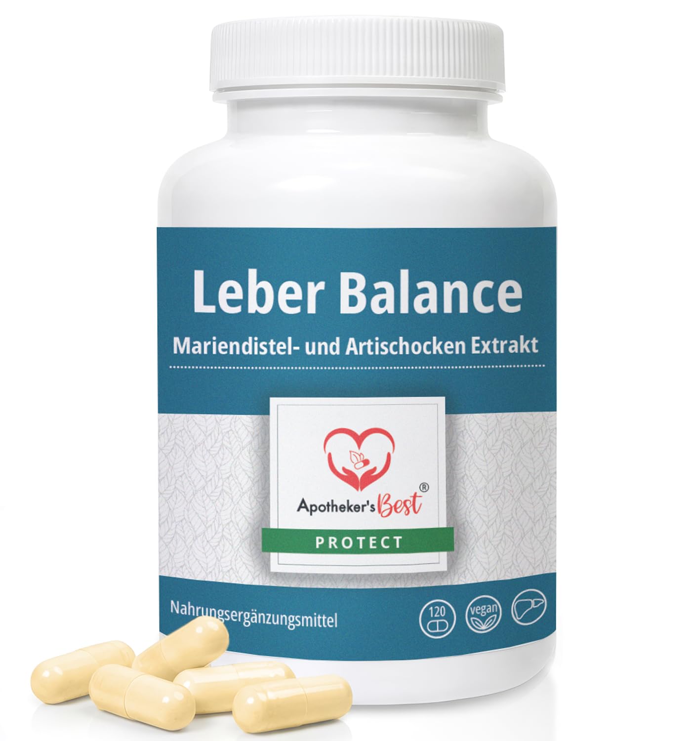Apotheker’s Best Mariendistel Leber Komplex Kapseln hochdosiert – 5-in-1 Leber Kur mit Artischocke, Löwenzahn, Cholin und Piperin – 120 Kapseln vegan – 80% Silymarin, laborgeprüft in Germany