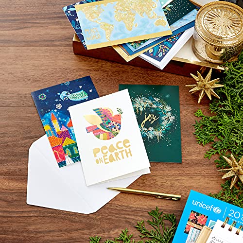Hallmark UNICEF Boxed Christmas Cards Assortment, 20 Designs (20 Cards and 21 Envelopes), Metallic, 5" x 7.2" - Image 2