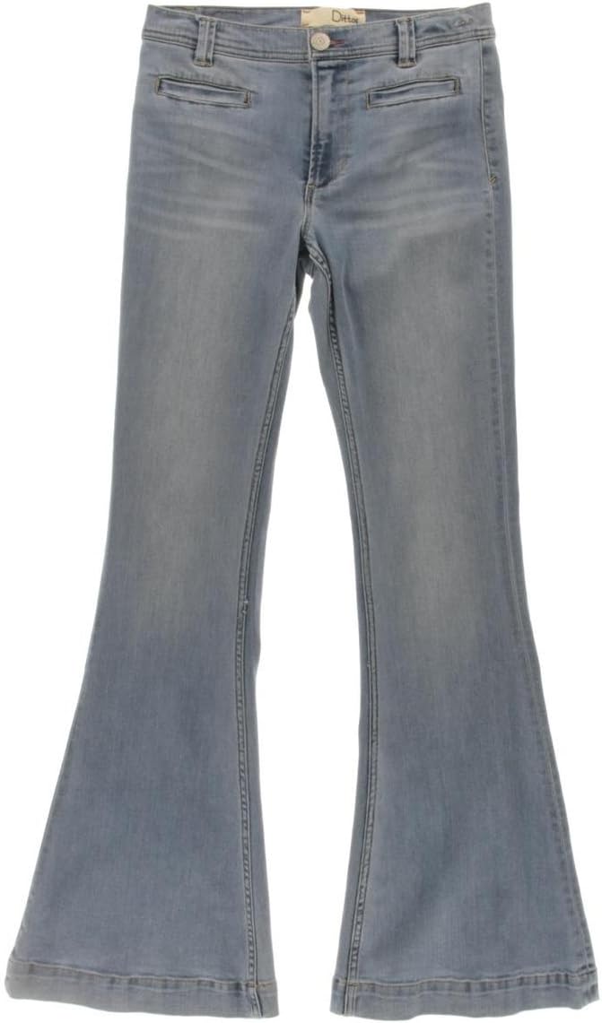 Dittos Women's Amy Highrise Saddleback Flare Jean In Vintage Antique