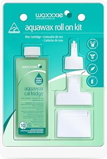 Aqua Wax Roll on Wax Kit - Water Soluble Strip Wax for Effortless Hair Removal with Salon Quality Results