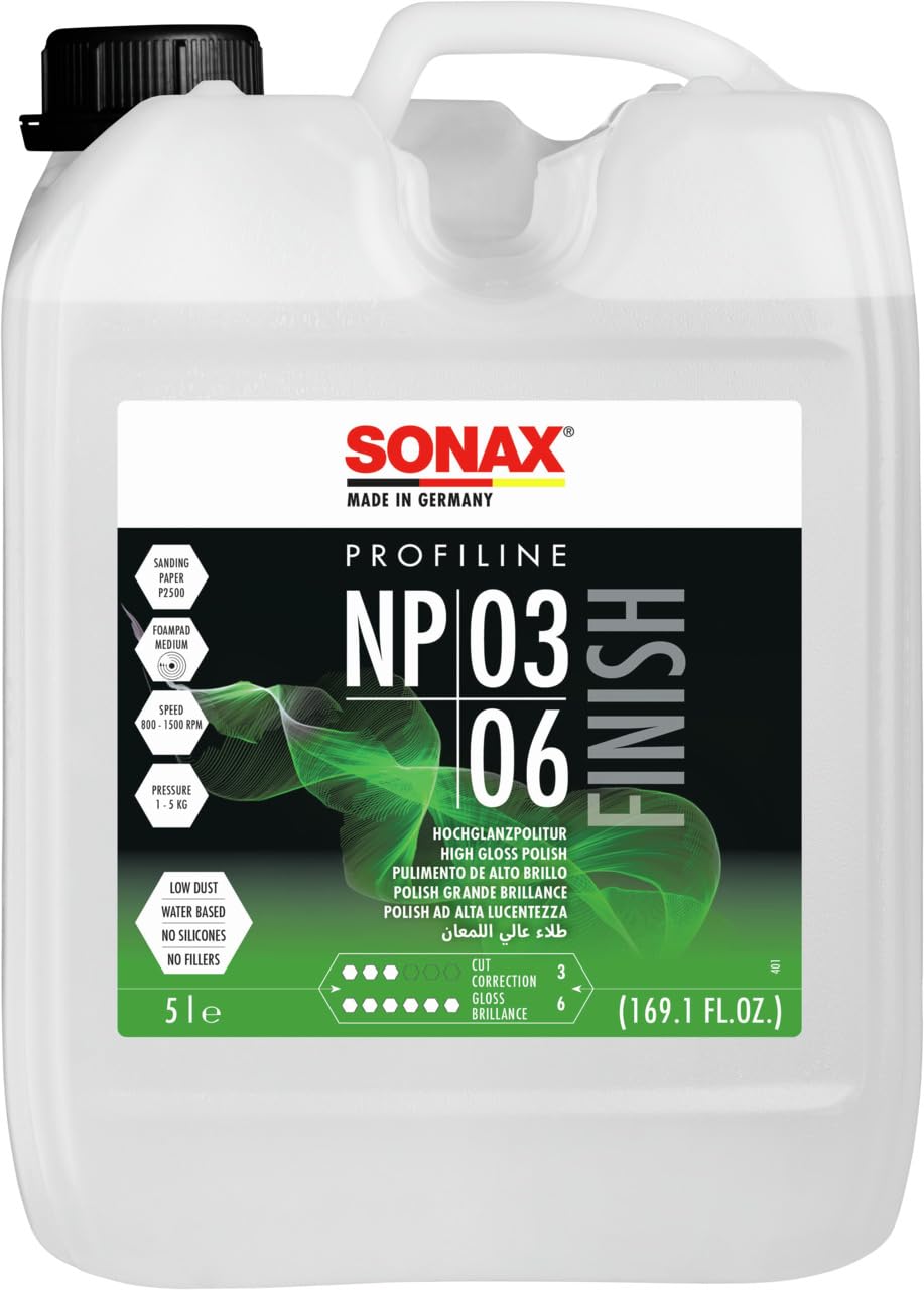 SONAX PROFILINE NP 03-06 (5 Liter) zum professionellen Polieren von vermatteten und verkratzten Lacken. Silikonfrei | Art-Nr. 02085000