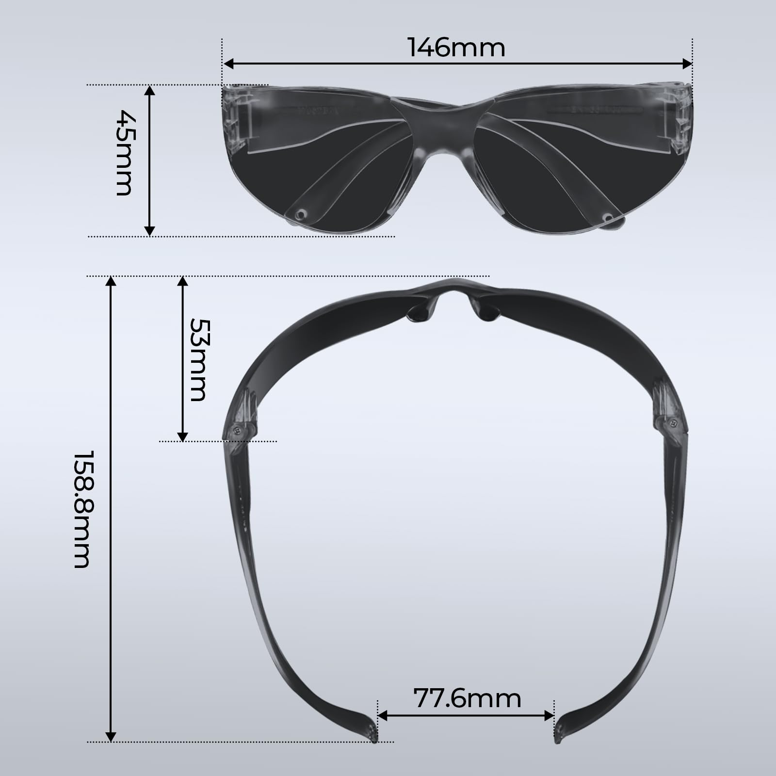 SchutzBrille Transparent 6pcs,ANSI,AUS,CE,UV380-Zertifizierung, Augenschutzbrille Sicherheitsbrille Laborbrille