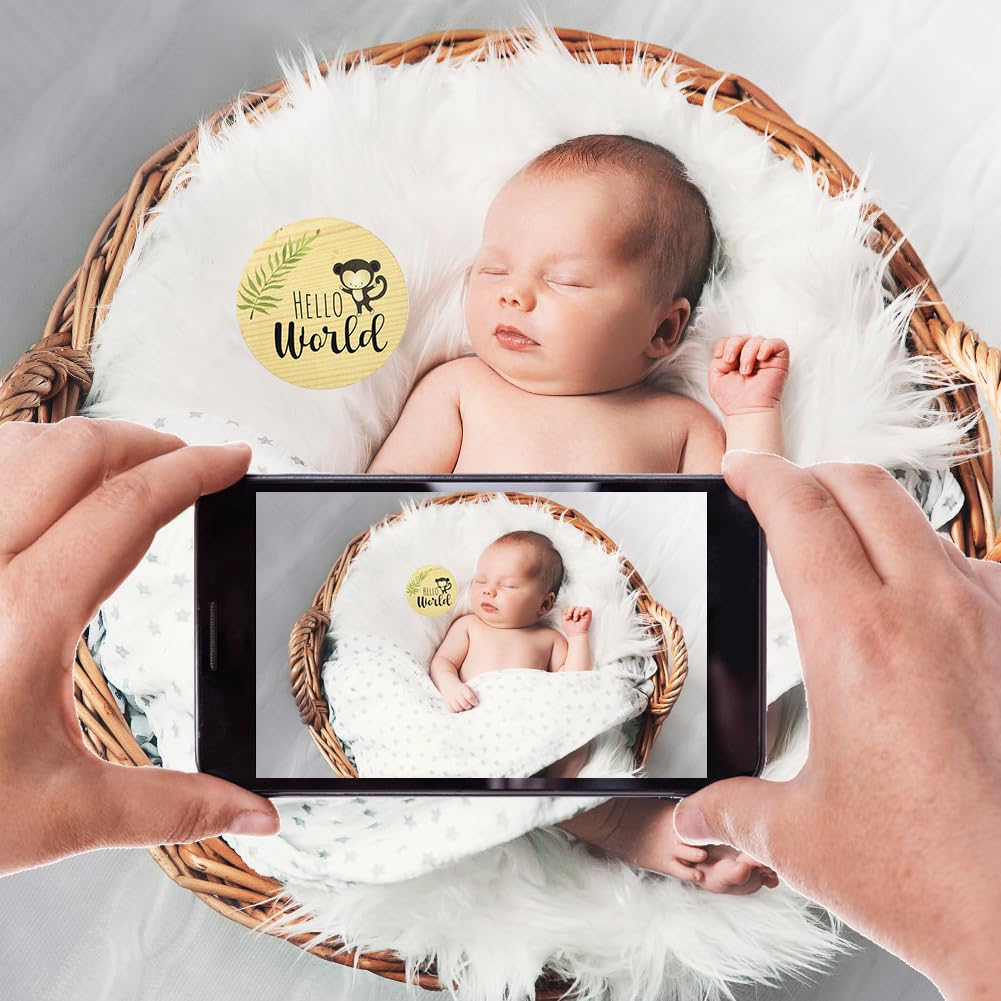 Baby Monats-Meilensteinkarten - 7-teiliges Set Aus Holz | Für Fotos Im Ersten Jahr