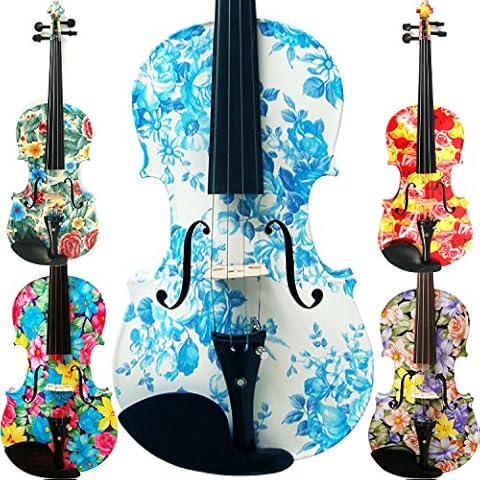 Aliyes Handmade Women/Gril Acoustic Violin 4 4 Full Size Kit Solid Wood Violin with Case,Bow,Rosin,Strings-E20E Cover