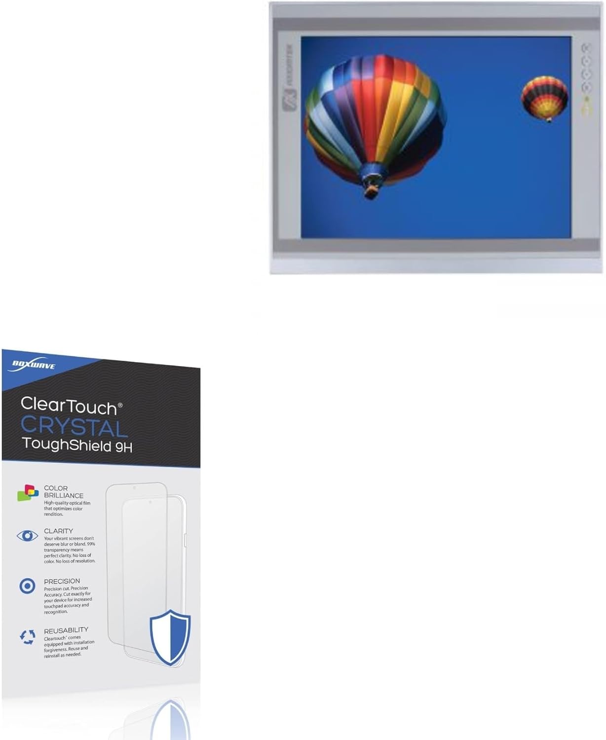 BoxWave Screen Protector Compatible With BSI Computer P6121 - ClearTouch Crystal ToughShield 9H (2-Pack), Clear 9H Tough Flexible Film Screen Protector