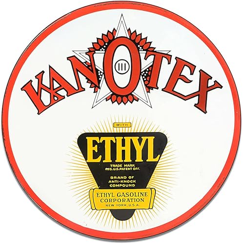 Miniatura 346 de Brotherhood Letrero de gas vintage de reproducción de letreros de metal vintage, letrero redondo de metal para garaje y hogar, 8 pulgadas de Nourse