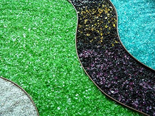 Miniatura 5 de Cristal de paisaje verde azulado (cristal)  Vidrio de paisajismo  25 libras, grande