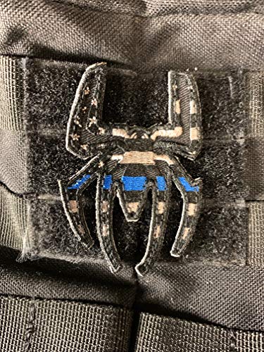 Spider Thin Blue Line Usa Flag Black Gray Superhero Morale Patch Police Law Enforcement #TOP1