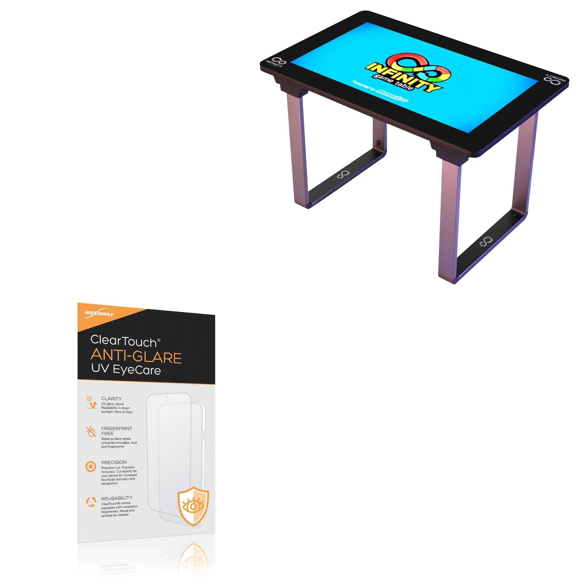 BoxWave Screen Protector Compatible With Arcade1Up Infinity Game Table (32 in) - ClearTouch Anti-Glare Anti-UV EyeCare (2-Pack), Filters out Harmful Blue Light Reduce Fatigue