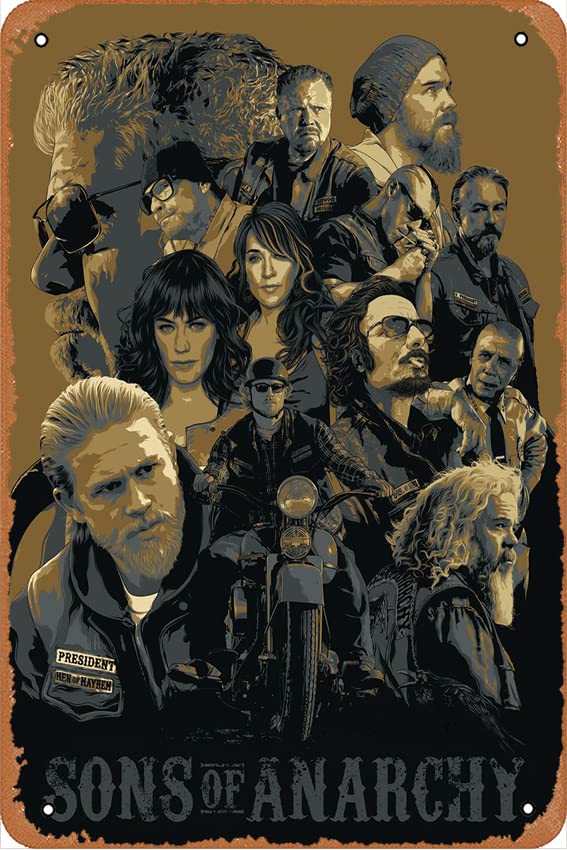 Sons Of Anarchy Blechschild - Vintage Design 30x20cm Für Bar, Wohnzimmer Oder Man Cave