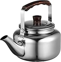Vista 1 de STOBAZA Hervidor de té silbante de acero inoxidable de 1 litro para estufa, cuello de cisne, tetera silbante, tetera para estufa