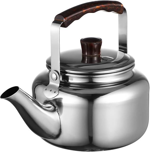 STOBAZA 1L Stainless Steel Whistling Tea Kettle for Stovetop Gooseneck Pour Over Coffee Kettle Whistling Stovetop Teapot Whistle Tea Pot for Stove Top