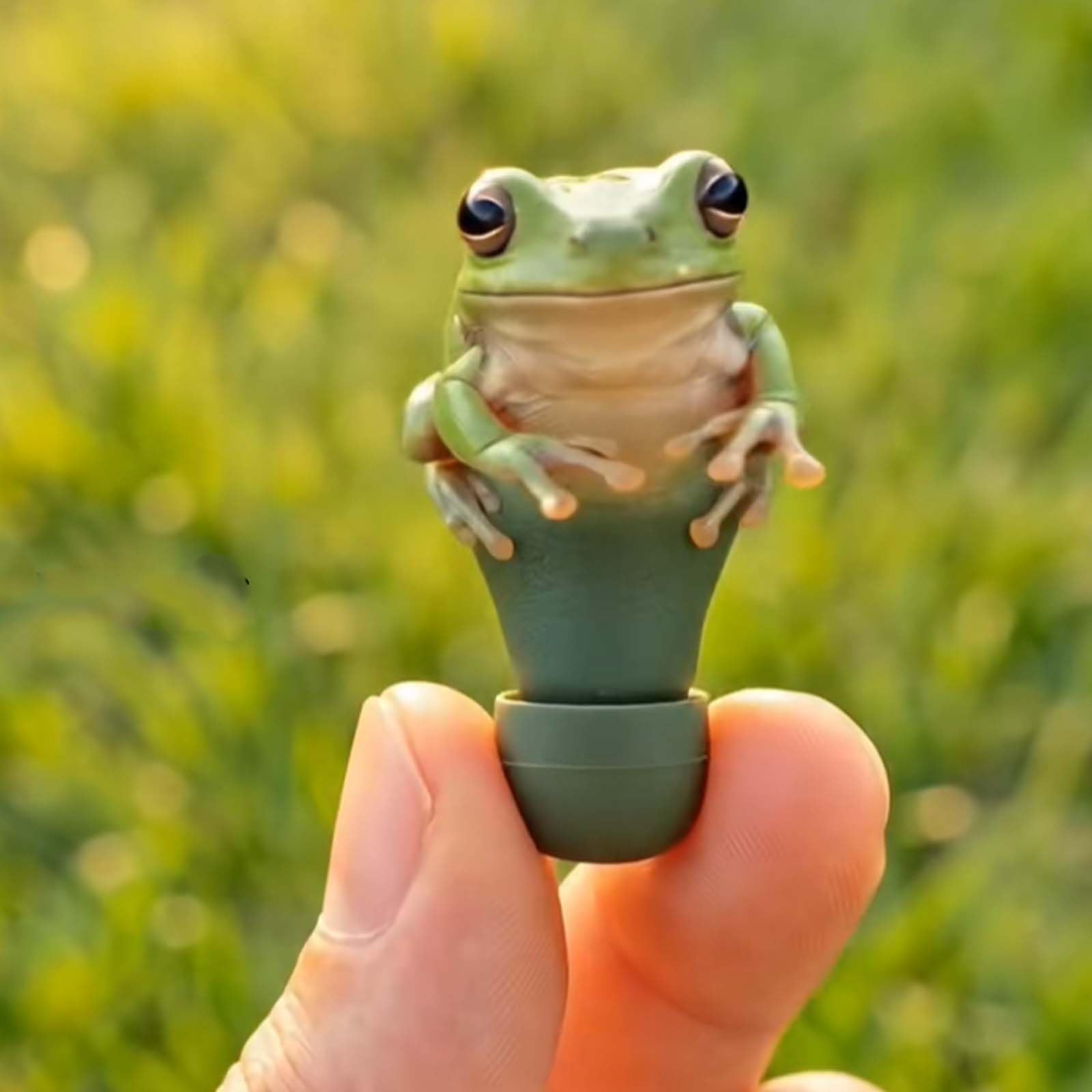 Frog Earbuds, Cute Animal Shaped Bluetooth Earbuds with Charging Case, Wireless in Ear Headphones with Deep Bass, Noise Reduction, IPX4 Waterproof, Gift for Kids and Adults (A) — view 3
