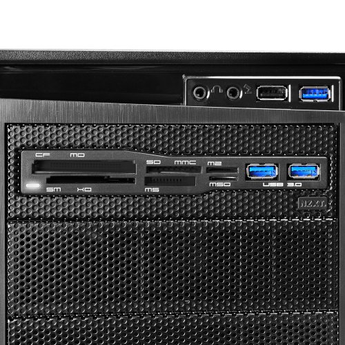 NZXT Aperture M Internal 5.25-Inch Mesh Card Reader with 2x USB 3.0 (AA-APMU3-B1)