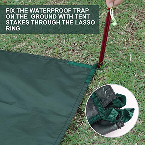 Andake Waterproof Camping Tarp Hiker Camping Tarp Ultralight Tent Footprint Floor Picnic Mat Pocket Footprints Beach for Camping, Picnic, Hiking, Outdoor, Beach, Backpacking (86, 57)