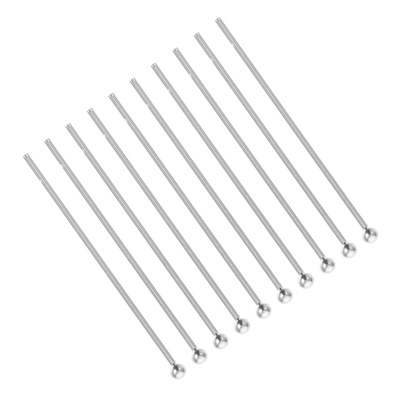 TEHAUX 10pcs Pure Silver DIY Jewelry Making Accessories Necklace DIY Needle for Earring Pins Simple Pendant Jewelry Making Supplies