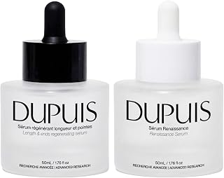 Dupuis Duo Hair Serum, Complete Routine For Scalp, Length and Ends – Hydrating Leave-In for Fuller-Looking Hair – Peptides, Red Clover Extract & Amino Acids – 2 x 50 ml, Made in Canada
