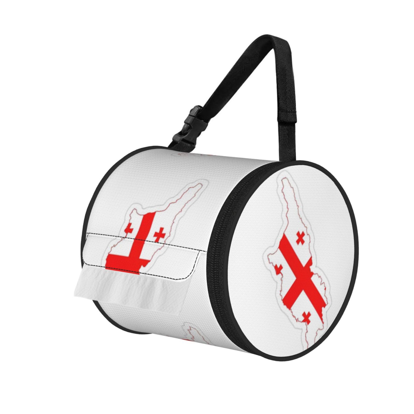 Flag Map Of Georgia Print Fashion Tissues Organizer Box, Hanging Tissue Holder For Purse Coins For Car Office Daily Outing