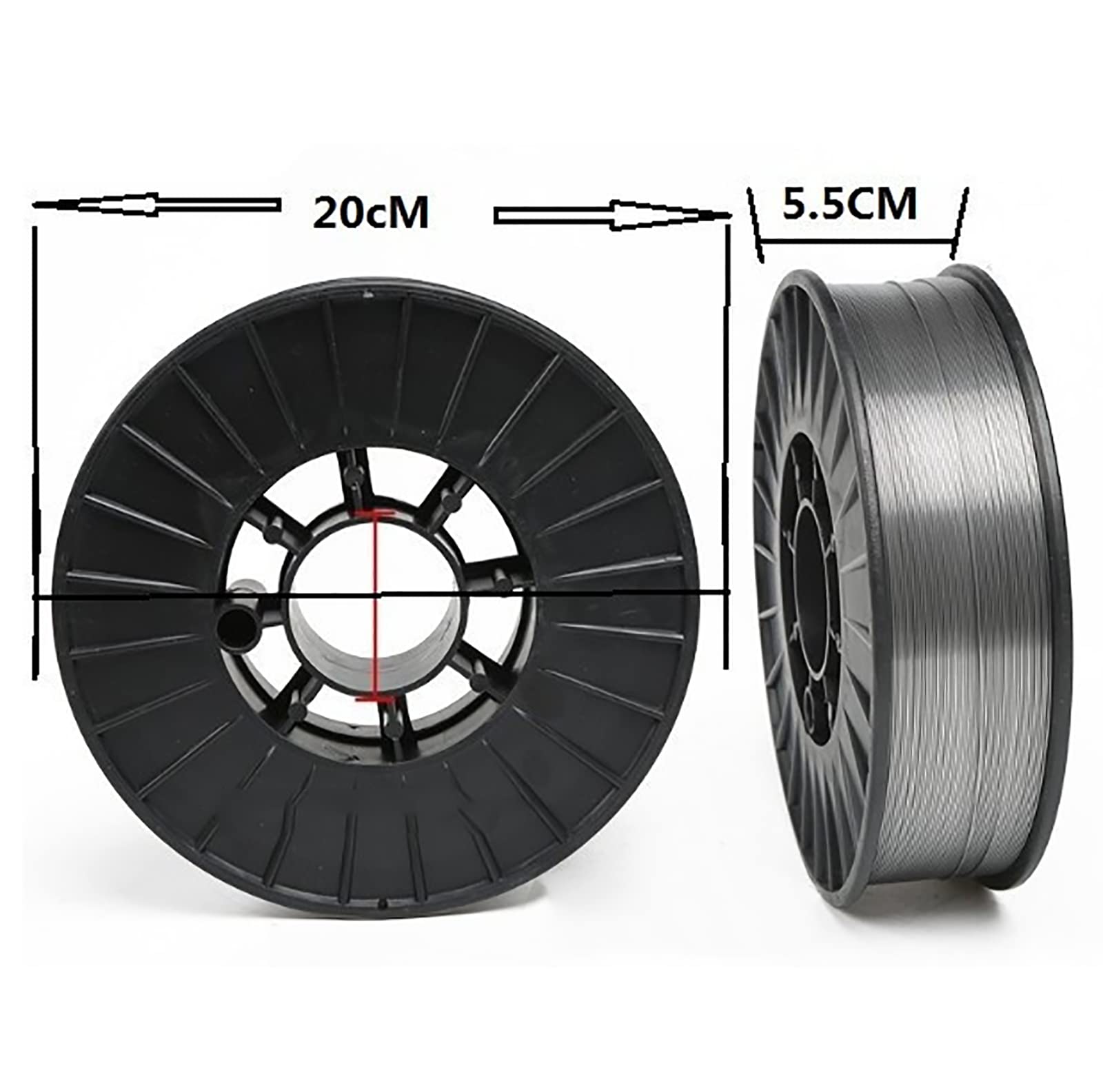 Filo for saldatura in acciaio inossidabile, E71T-GS for Mig in dolce con nucleo senza gas da 0,047/0,035/0,030 pollici (1,2/1,0/0,8 MM)(5kg,0.8mm)