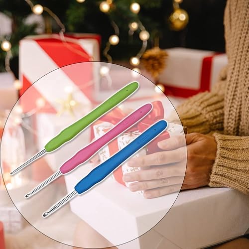 Miniatura 7 de QLRFFLJOY - Agujas de ganchillo de 0.079 in, 0.118 in, 0.157 in, 3 piezas, juego de ganchos de ganchillo, herramientas de tejido de hilo para tejer