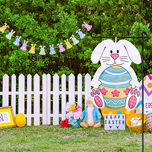 Easter Garden Flag Outdoor Decorations For Outside Double-Sided Printed, Cute Rabbit Egg Yard Flags House Yard Spring Seasonal Decoration 13.6 X 19.7 Inch #TOP4