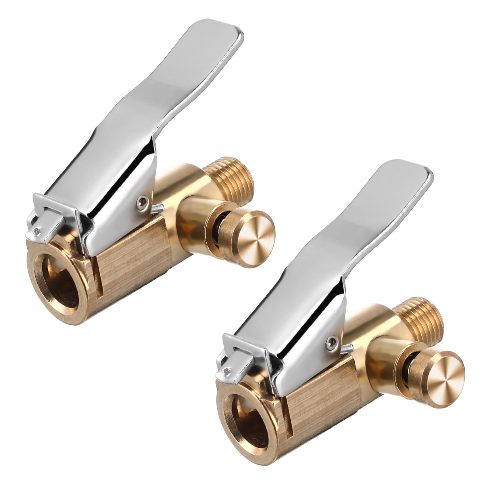 Unomor 2pcs Quick Clip Inflatable Nozzle for Dually Tire Inflator Lock Inflate Locking Air Chuck Car Pump for Tires Portable