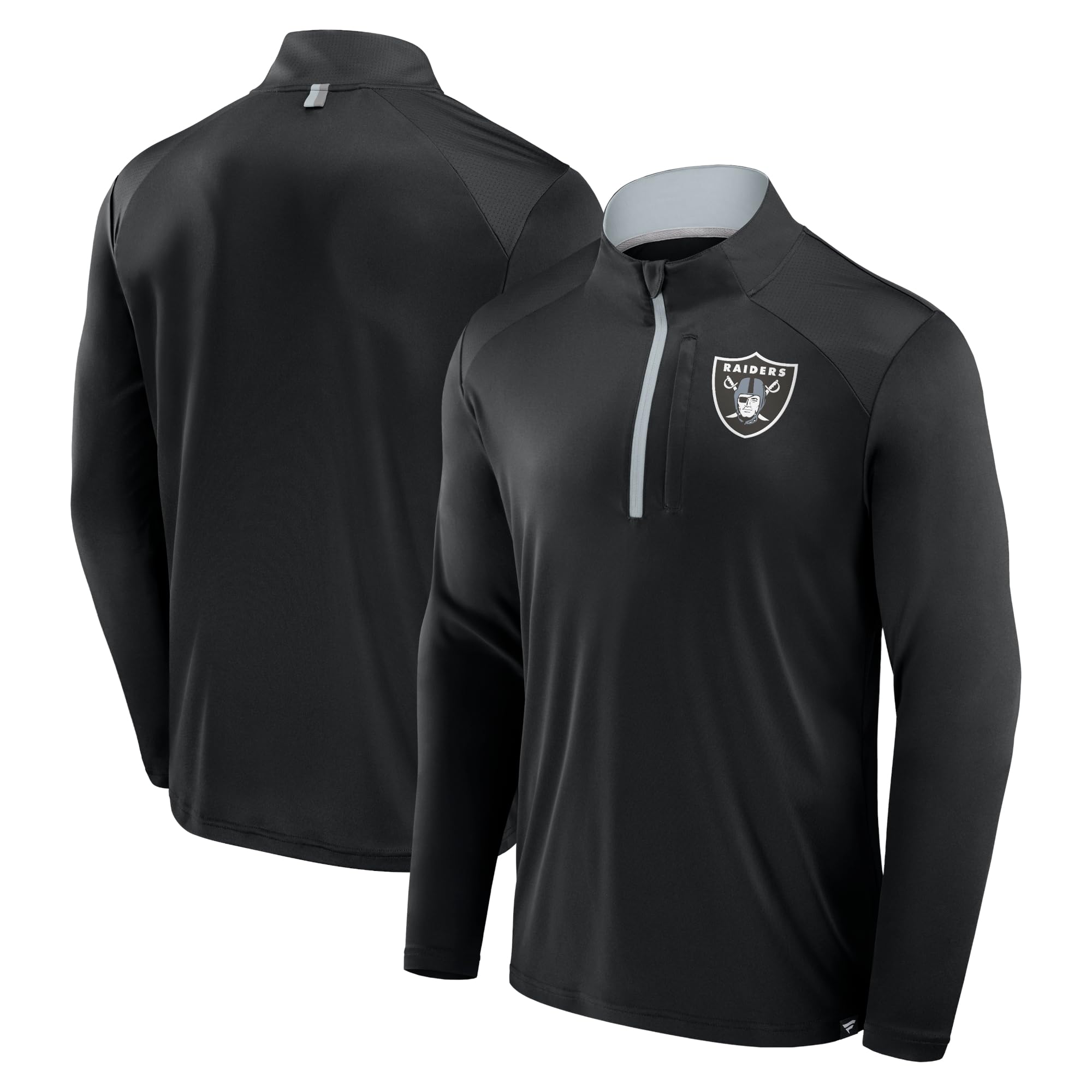 Fanatics Men's Black Las Vegas Raiders Nfl Half-Zip Sweatshirt - Xxl
