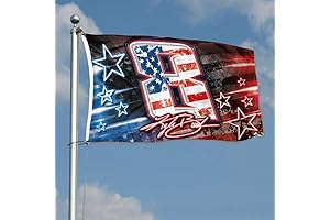 Autographed Checkered Racing Flag Kyle Busch #8 Flag Banner