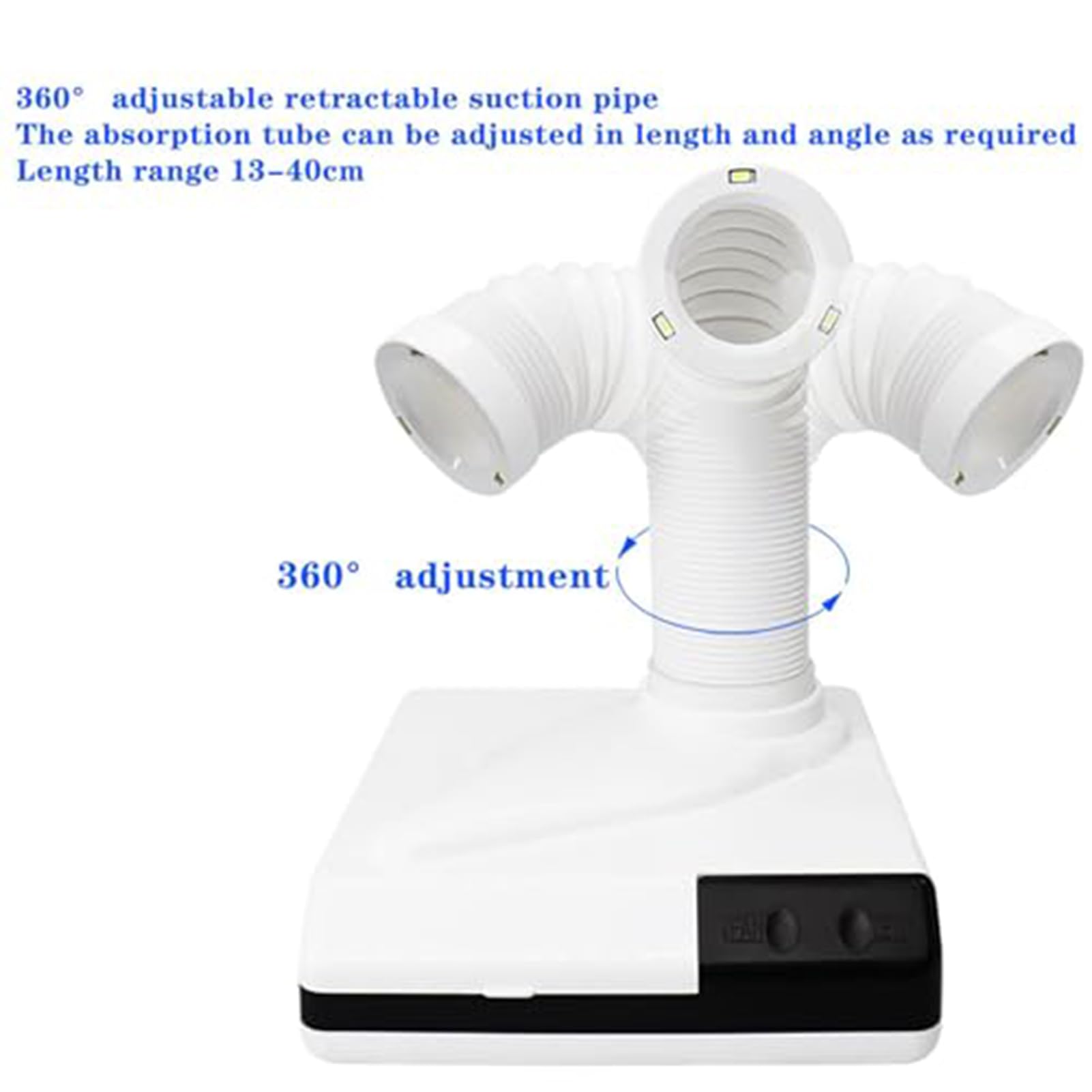 SenhE Tabletop Zahnstaubsauger, Dentalpolierstaubkollektor, 60 -W -Vakuum -Staubsaugung mit Lüfter und LED, Tragbare Staubsaugmaschine für Zahnärztliches Labor