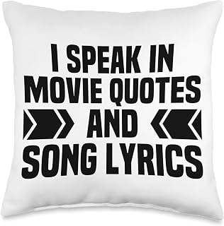 I Speak Fluent Movie Quotes And Song Lyrics Fluently Funny Throw Pillow
