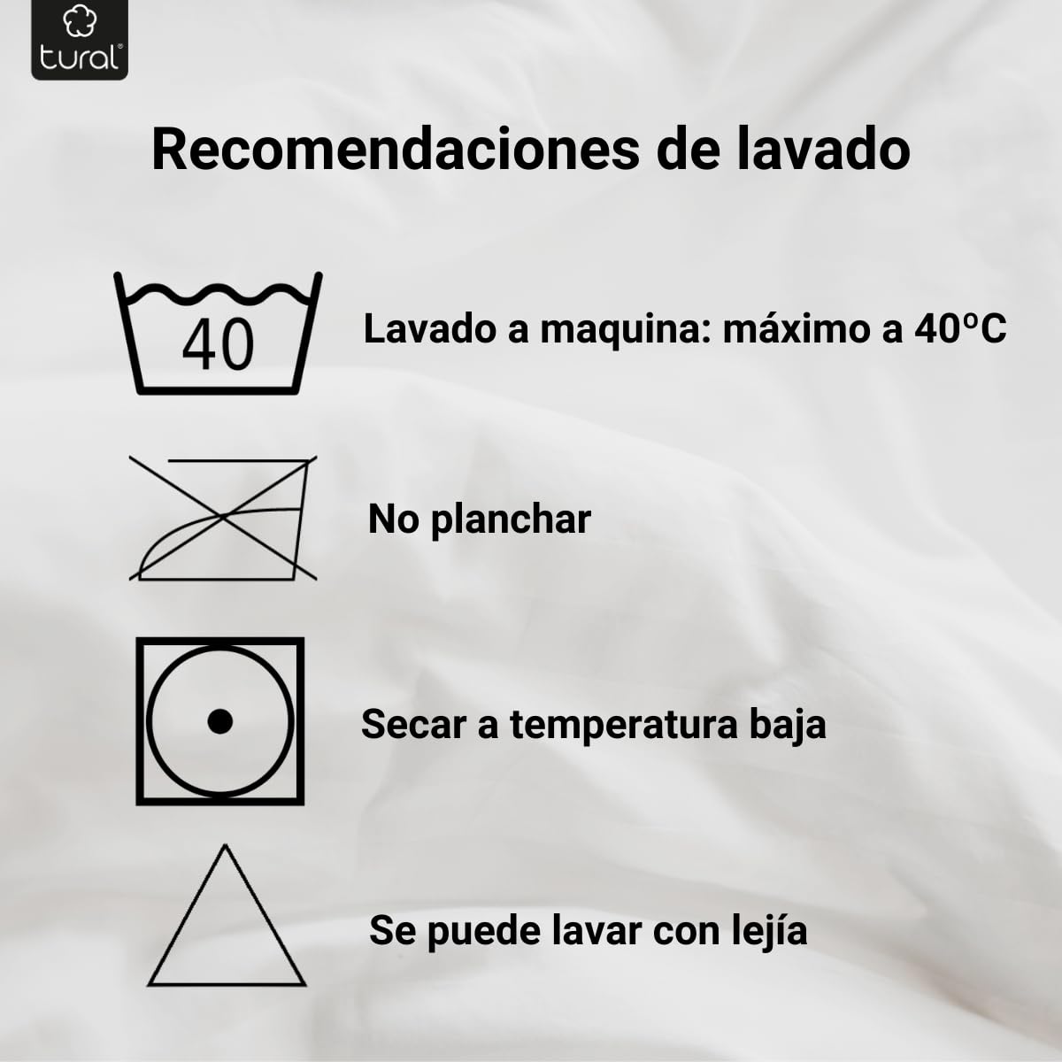 Tural Edredón Nórdico 260x220cm con Tratamiento Aloe Vera Relleno de Fibra 300gr/m Suave Transpirable Certificado Oeko-Tex Blanco Cama 180