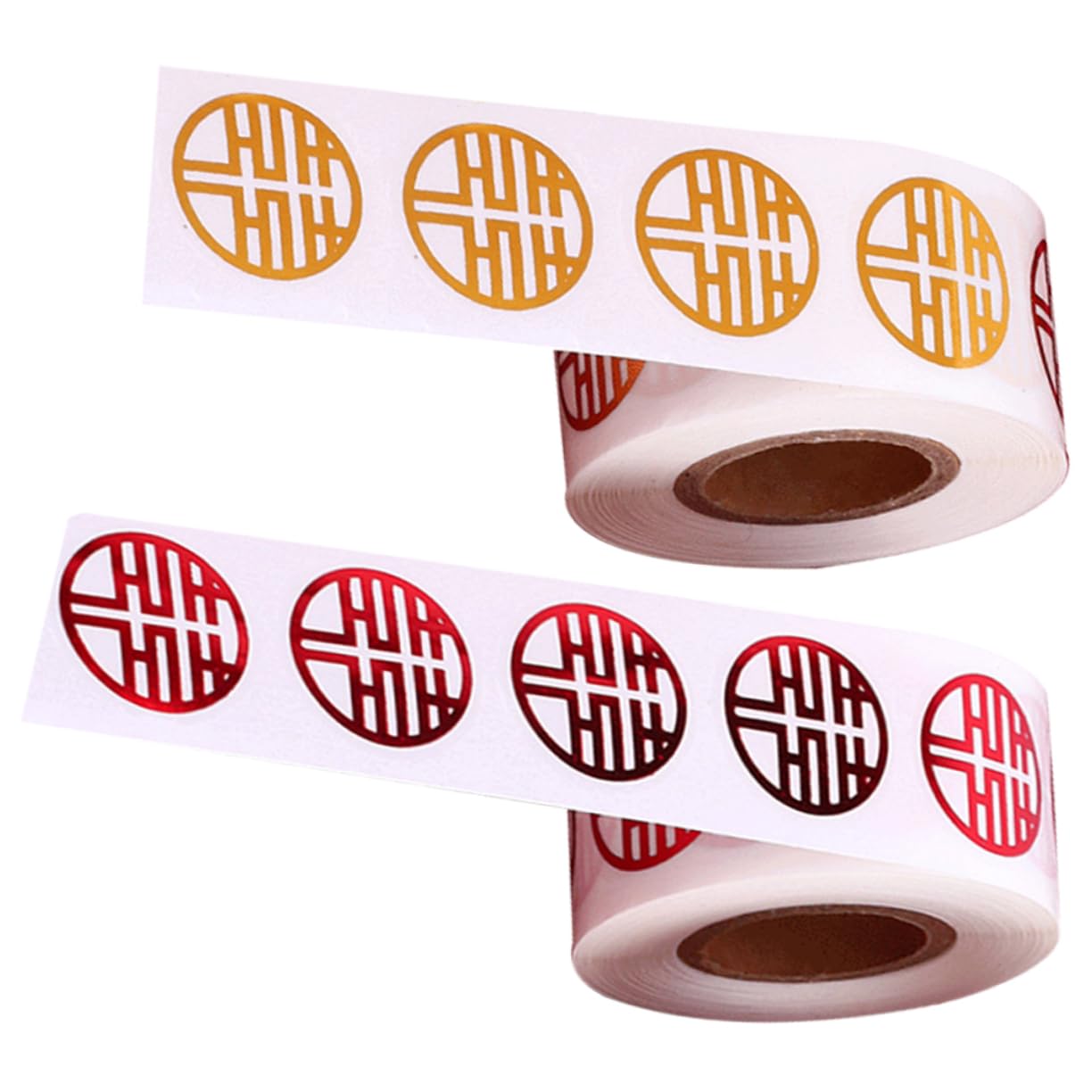 Hochzeitsanhänger, Geschenkanhänger, 8 Rollen Selbstklebende Doppelte Glücksaufkleber Chinesische Hochzeitsetiketten Aufkleber for Kekstüten Zur Hochzeit Roter Xi-wortaufkleber