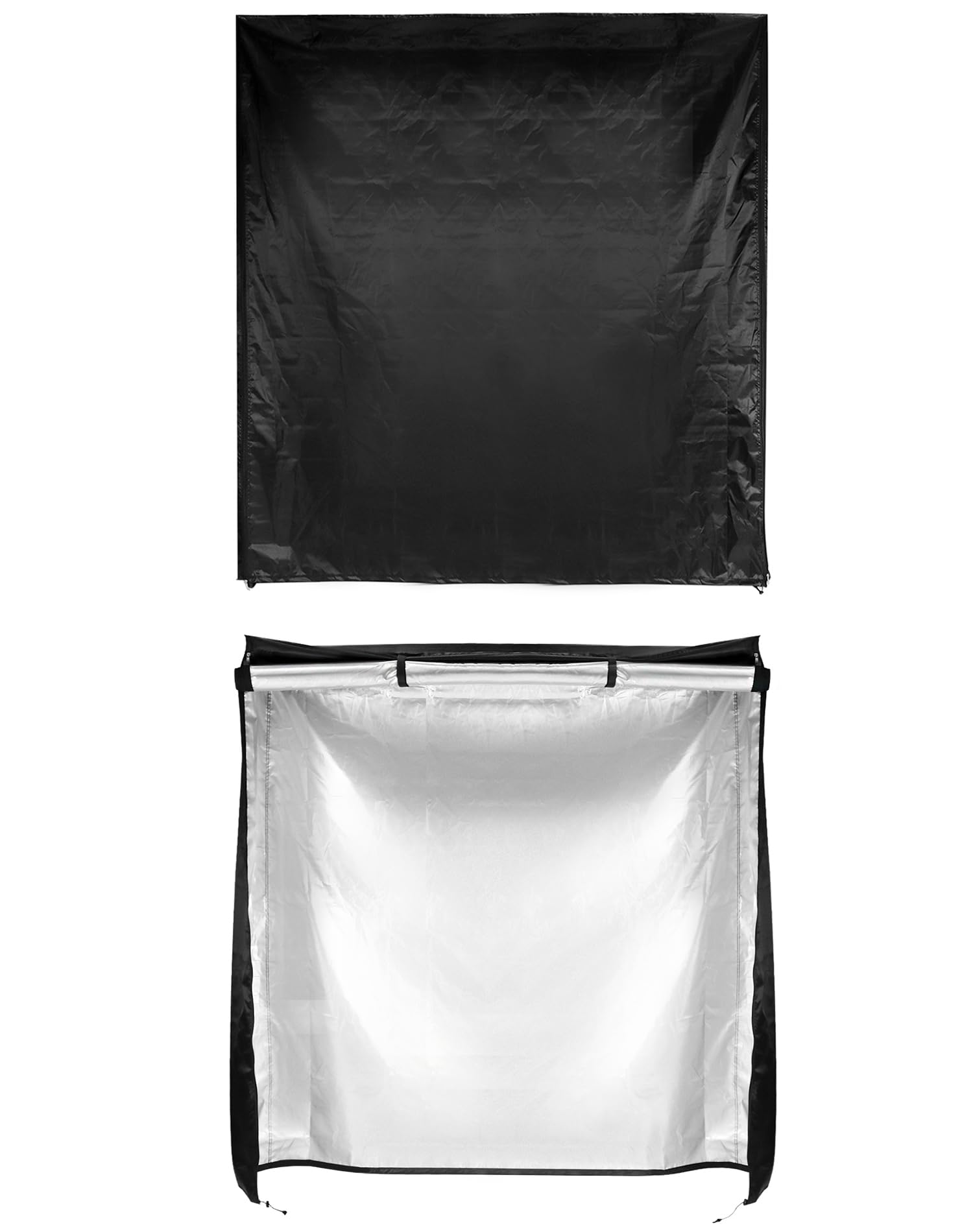 Housse d'étagère de rangement 152,4 x 61 x 182,9 cm, imperméable, résistant à la poussière, en tissu Oxford 210D Polyester Noir pour maison, bureau, garage, fermeture éclair