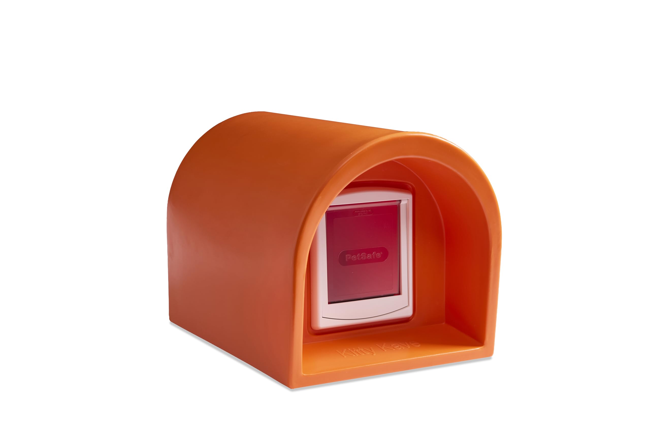 Kitty Kave/Cat House/Cat Den/Cat Bed/Outdoor Cat Shelter/Kennel/Optional Cat Flap (Orange & Cat Flap) — image 1