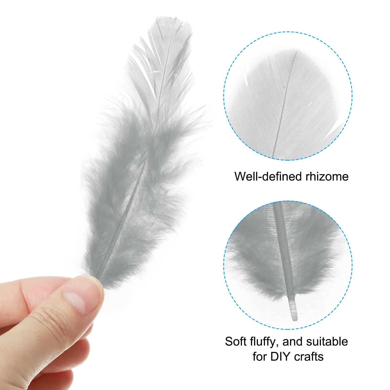 PATIKIL 1.5-3 Inch Saddle Hackle Rooster Feather - Image 3