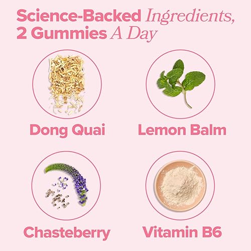Miniatura 3 de FLO Gomitas PMS para mujer, alivio proactivo del síndrome premenstrual  dirige el acné hormonal, la hinchazón, los calambres y los cambios de humor