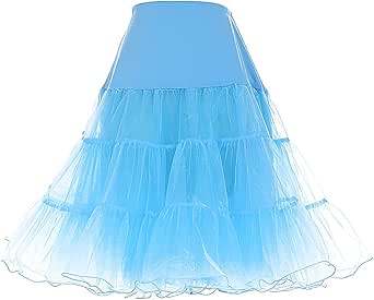 URFEDA Petticoat Unterrock 50er Jahre - Weiß/Schwarz, 90cm